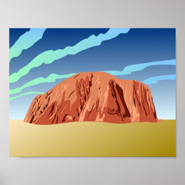 Ayers rock Australia Art Poster (Vorne)