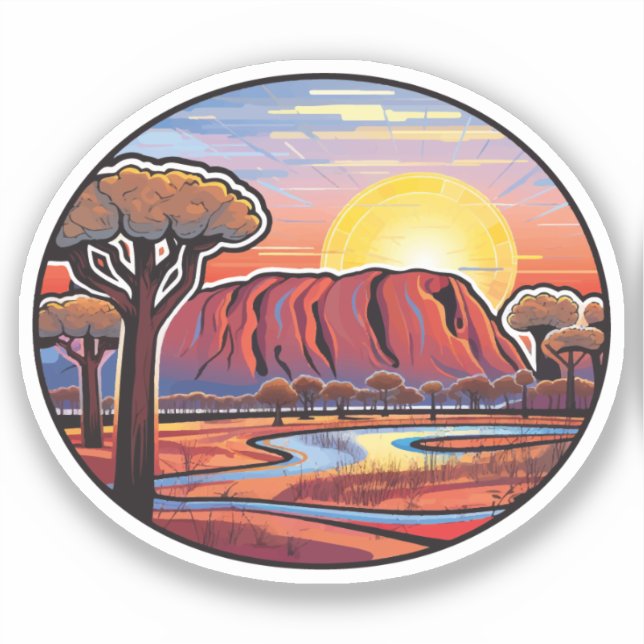 Ayers Rock - Set Australien (9 von 16) Aufkleber (Vorderseite)