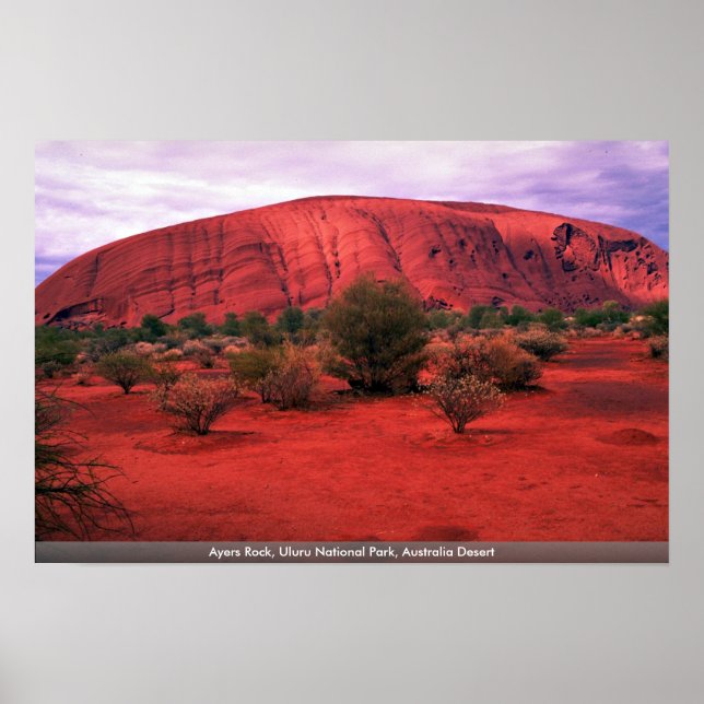 Ayers Rock, Uluru National Park, Australien Wüste Poster (Vorne)