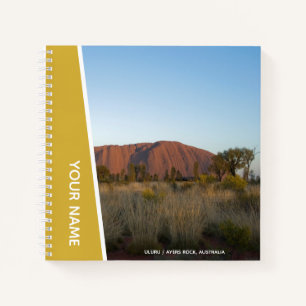 Ayers Rock, Uluru, Outback Australien, Gold Square Notizbuch