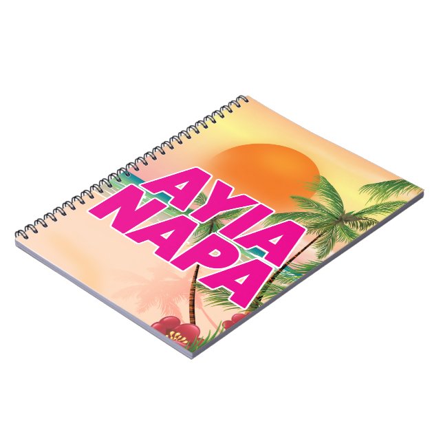 Ayia Napa Holiday Poster Notizblock (Linke Seite)