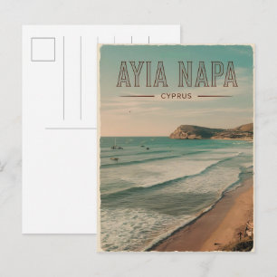 Ayia Napa Zypern, weißer Strand Mittelmeer Geschen Postkarte