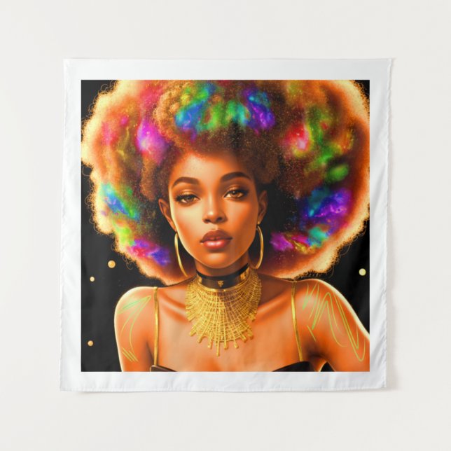 Ayila Tapestry Gold Wandteppich (Vorderseite)