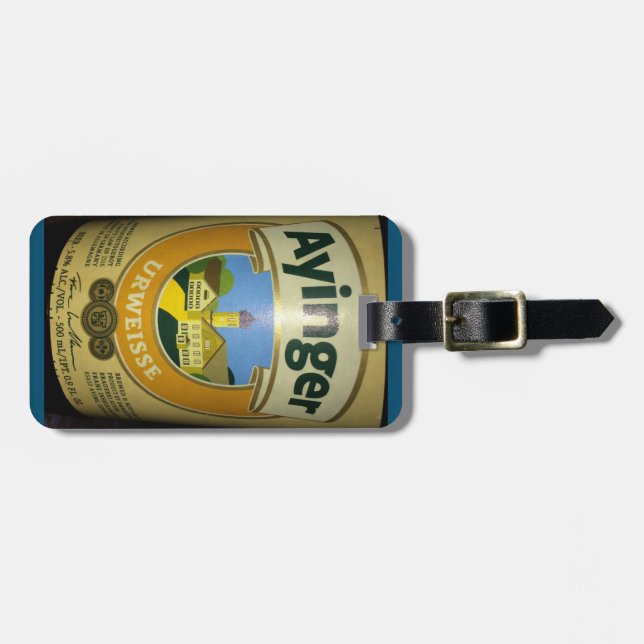 Ayinger Beer Luggage Tag Gepäckanhänger (Vorderseite horizontal)