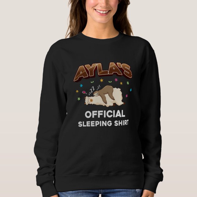 Ayla Name Geschenk Schlafen Shirt Schlafnapping (Vorderseite)