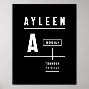 Ayleen Personalisiert Name Birthday Gift Poster