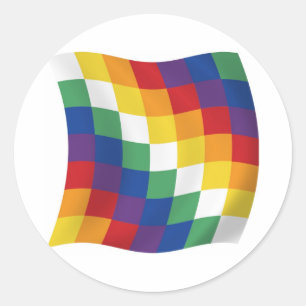 Aymara-Flag-Aufkleber Runder Aufkleber