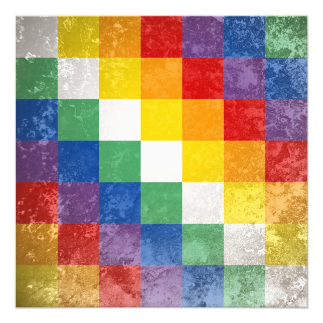 Aymara-Menschenflagge Fotodruck (Vorne)