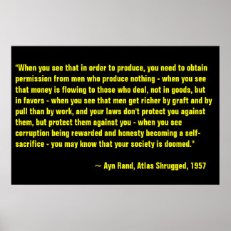 Ayn Rand, Atlas Shrugged Poster