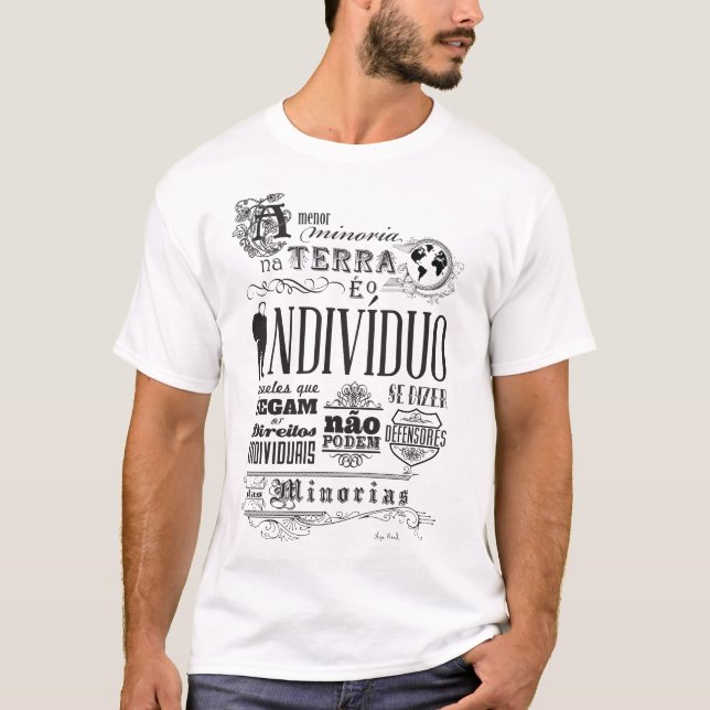 Ayn Rand - ein menor minoria é O indivíduo (Licht) T-Shirt (Vorderseite)