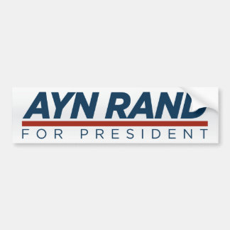 Ayn Rand für Präsidenten Autoaufkleber