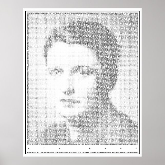 Ayn Rand Oath of the Valley Poster (Vorne)