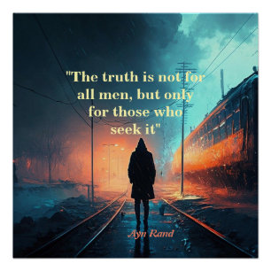 Ayn Rand zitiert die Wahrheit (John Galt Image) Poster