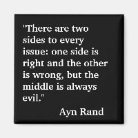 Ayn Rand zitiert: "Jeder hat zwei Seiten..."