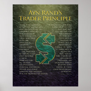 Ayn Rands "Händler-Prinzip " Poster
