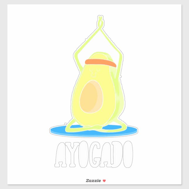 Ayogado Avocado Yoga Lover Aufkleber (Blatt)