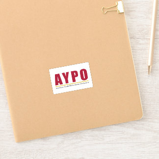 AYPO Rotes Logo Weißer Hintergrund Aufkleber