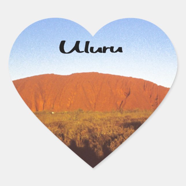 Ayres Rock Herz-Aufkleber (Vorderseite)