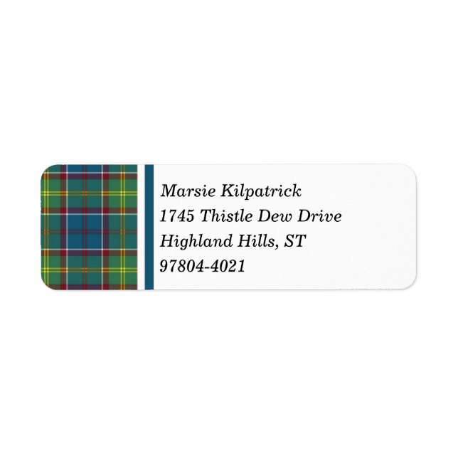 Ayrshire Tartan Blue und Green Scott Kariert (Vorne)