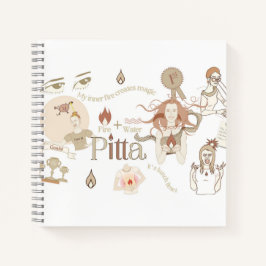 Ayurveda Pitta Dosha Spiral Notebook Notizbuch