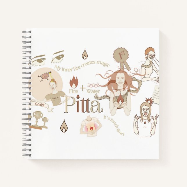 Ayurveda Pitta Dosha Spiral Notebook Notizbuch (Vorderseite)
