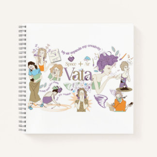 Ayurveda Vata Dosha-Notebook mit orangefarbener Rü Notizbuch