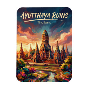Ayutthaya Historischer Park Thailand Magnet