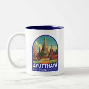 Ayutthaya Thailand Reisetischler Zweifarbige Tasse