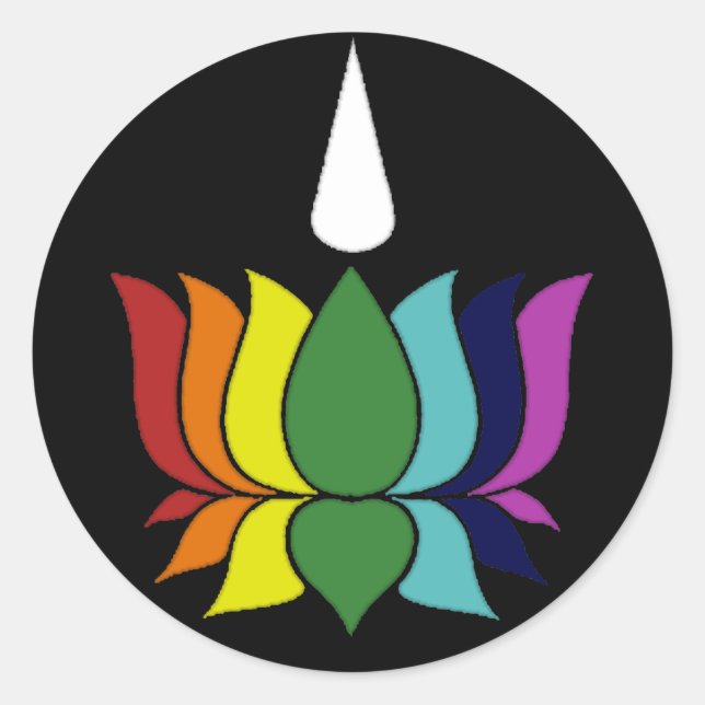 Ayyavazshi Lotus Runder Aufkleber (Vorderseite)
