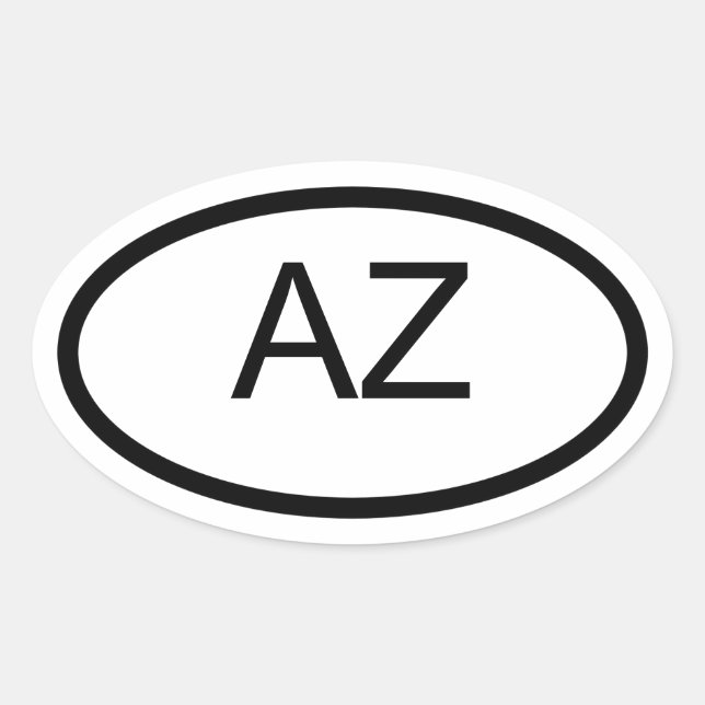 AZ Arizona Euro Style Oval Sticker (Vorderseite)