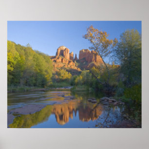 AZ, Arizona, Sedona, Mondmond-Erholung im Halbmond Poster