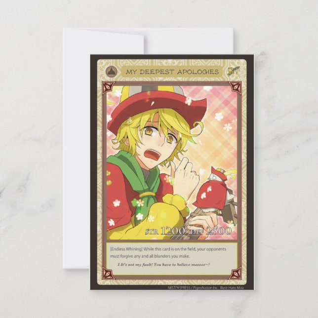 AZ card - My Deepest Apologies Karte (Vorderseite)