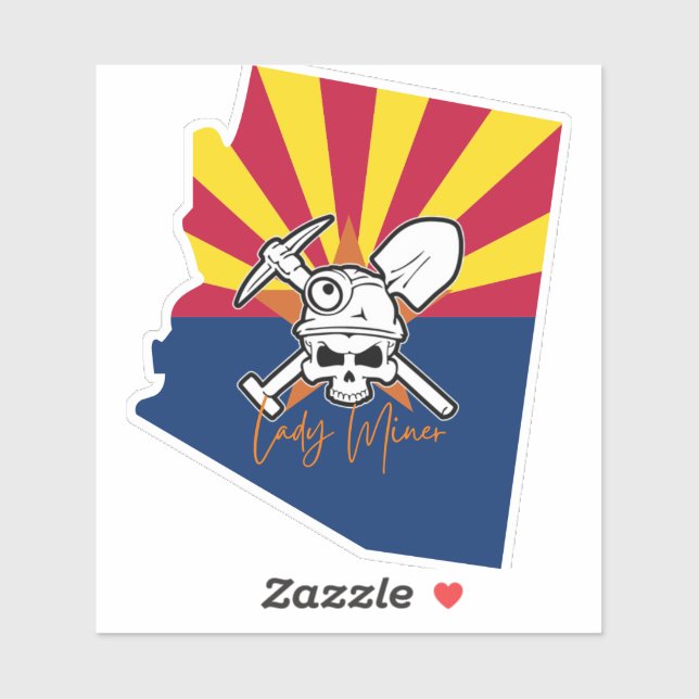 AZ Staat Lady Miner Sticker (Blatt)