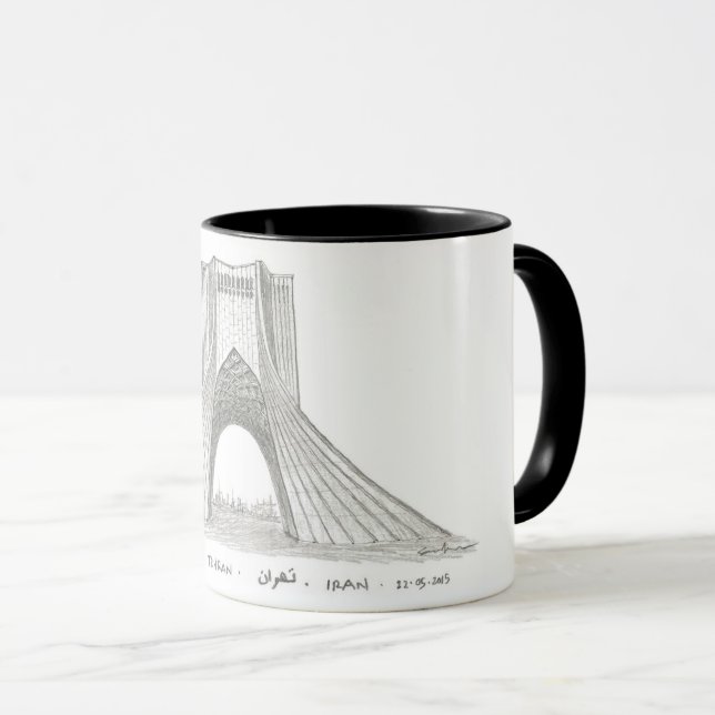 Azadi Tower, Teheran, Iran Tasse (VorderseiteRechts)