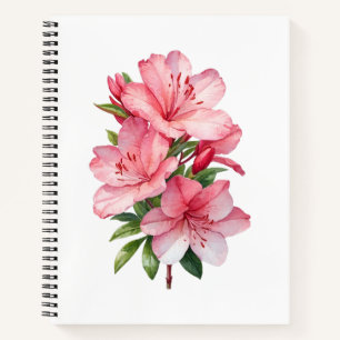 Azalea Blume Aquarellmalerei Notizbuch