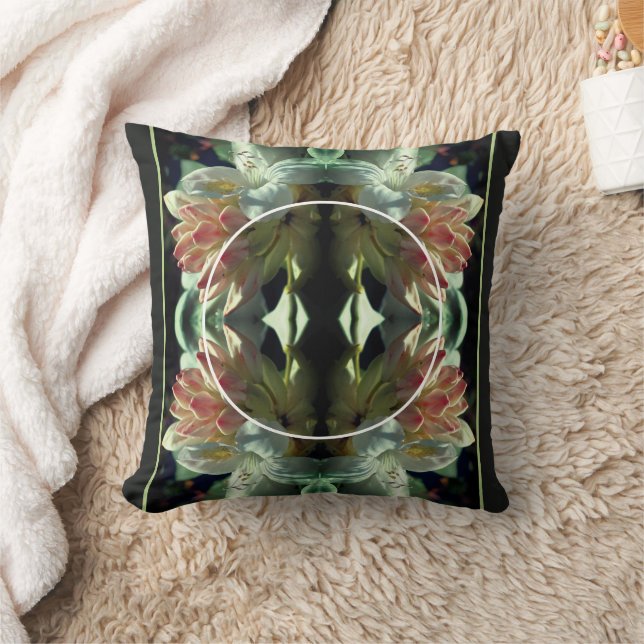 Azalea Blume Blüten Rahmen Ihre eigenen Fotos Kissen (Decke)