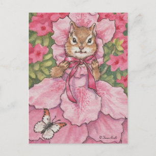 Azalea Chipmunk Postcard Postkarte