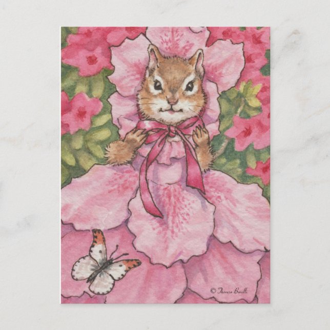 Azalea Chipmunk Postcard Postkarte (Vorderseite)