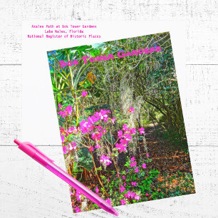 Azalea Weg Bok Tower Gardens Wilhelm Tell Postkarte