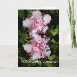 Azaleas Personalisiert 55. Hochzeitstag Karte