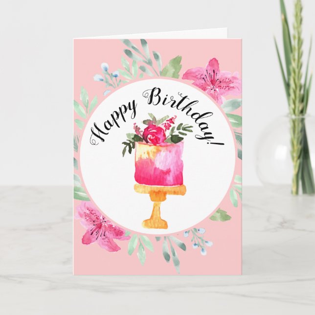 Azaleen Floral Geburtstag Karte (Vorderseite)
