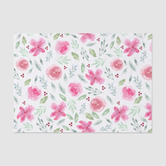 Azaleen und Rose Seidenpapier (Vorderseite)