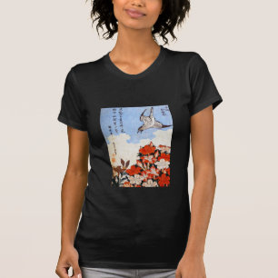 Azaleen und Spatz, Katsushika Hokusai T-Shirt