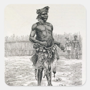 Azandeh Binsa oder Hexendoktor Quadratischer Aufkleber