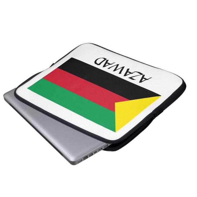 Azawad Flag Laptopschutzhülle (Vorne Knopf)