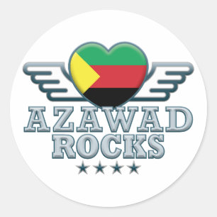 Azawad schaukelt v2 runder aufkleber