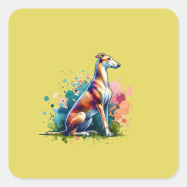 Azawakh Dog Quadratischer Aufkleber