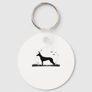 Azawakh Hund � Halloween Moon Silhouette Classic T Schlüsselanhänger
