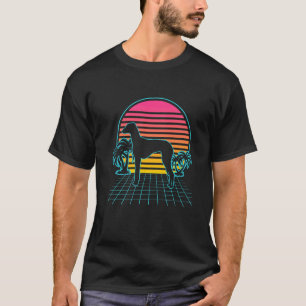 Azawakh-Hund Vintage 80er Vaporwave-Ästhetik Welpe T-Shirt