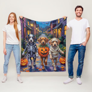 Azawakh Hunde Trick-oder-Treating Halloween-Kostüm Fleecedecke
